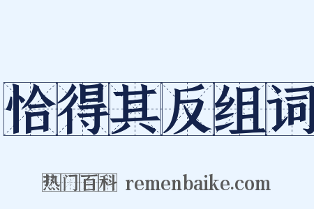 恰得其反组词是什么意思的图片